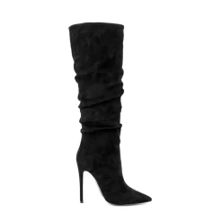 Women's Black Suede Pointed Toe Slouch Boots Stilettos Wide Calf Boots -Ladies Fashion Shoes u2swj 899 11 1.jpg.mst
