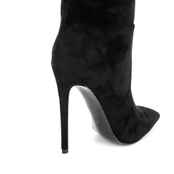 Women's Black Suede Pointed Toe Slouch Boots Stilettos Wide Calf Boots -Ladies Fashion Shoes u2swj 899 13 1.jpg.mst