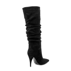Women's Black Suede Pointed Toe Slouch Boots Stilettos Wide Calf Boots -Ladies Fashion Shoes u2swj 899 19 1.jpg.mst