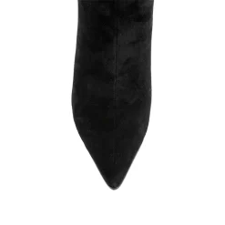 Women's Black Suede Pointed Toe Slouch Boots Stilettos Wide Calf Boots -Ladies Fashion Shoes u2swj 899 21 1.jpg.mst