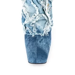 Women's Blue Denim Square Toe Fold Over Knee High Boots -Ladies Fashion Shoes u2swj 899 28.jpg.mst