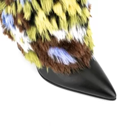 Women's Multicolor Furry Pointed Toe Chunky Heel Knee High Boots -Ladies Fashion Shoes u2szj633 021 1.jpg.mst