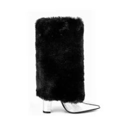 Women's Faux Fur Fold Over Pointed Toe Chunky Heel Knee High Boots 17 Women's Faux Fur Fold Over Pointed Toe Chunky Heel Knee High Boots -Ladies Fashion Shoes ushs 104.jpg.mst