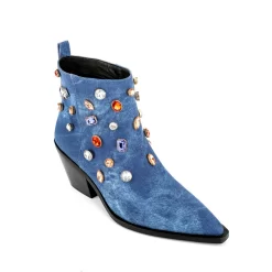 Women's Blue Denim Rhinestone Western Cowboy Boots Block Heel Ankle Booties 18 Women's Blue Denim Rhinestone Western Cowboy Boots Block Heel Ankle Booties -Ladies Fashion Shoes ushs 125.jpg.mst