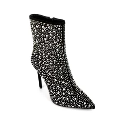 Black Rinestone Stiletto Heel Pointed Toe Ankle Boots -Ladies Fashion Shoes ushs 133.jpg.mst
