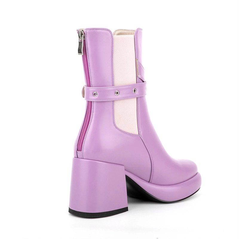 Round Toe Platform Block Heel Chelsea Boots Buckle Ankle Booties 20 Round Toe Platform Block Heel Chelsea Boots Buckle Ankle Booties - Image 18