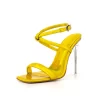 Open Toe Cross Strap Stiletto Heels Slingback Sandals