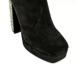 Women's Rhinestone Block Heel Square Toe Platform Suede Ankle Booties -Ladies Fashion Shoes ushs 58 1.jpg.mst