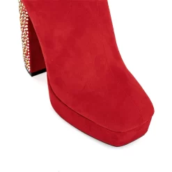 Women's Rhinestone Block Heel Square Toe Platform Suede Ankle Booties -Ladies Fashion Shoes ushs 67 1.jpg.mst