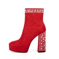 Women's Suede Platform Chunky Heel Ankle Booties With Rhinestone -Ladies Fashion Shoes ushs 85 1.jpg.mst