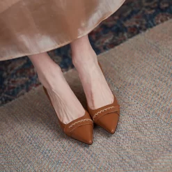 Vintage Leather Pointy Toe Wooden Stilettos Heel Pumps Shoes 26 Vintage Leather Pointy Toe Wooden Stilettos Heel Pumps Shoes -Ladies Fashion Shoes vintage genuine leather pointy toe wooden stilettos heel pumps 10 1.jpg.mst