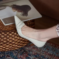 Vintage Leather Pointy Toe Wooden Stilettos Heel Pumps Shoes 38 Vintage Leather Pointy Toe Wooden Stilettos Heel Pumps Shoes -Ladies Fashion Shoes vintage genuine leather pointy toe wooden stilettos heel pumps 19 1.jpg.mst