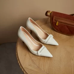 Vintage Leather Pointy Toe Wooden Stilettos Heel Pumps Shoes 40 Vintage Leather Pointy Toe Wooden Stilettos Heel Pumps Shoes -Ladies Fashion Shoes vintage genuine leather pointy toe wooden stilettos heel pumps 6 1.jpg.mst