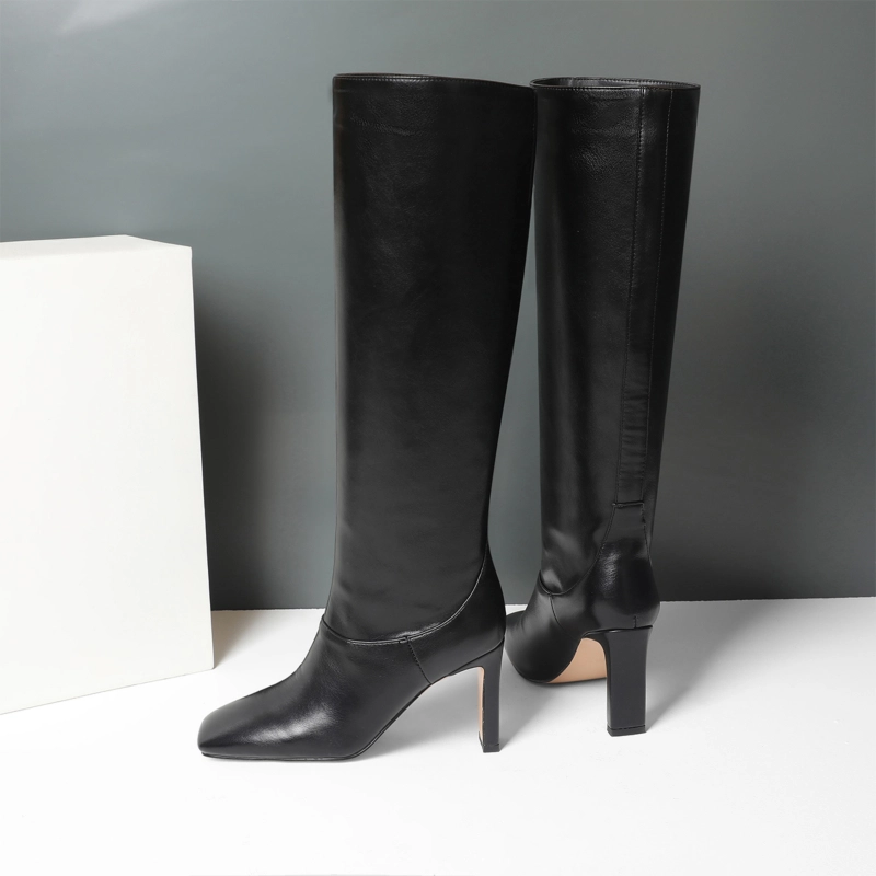 Vintage Square Toe Women Pull On Tall Boots - Image 15