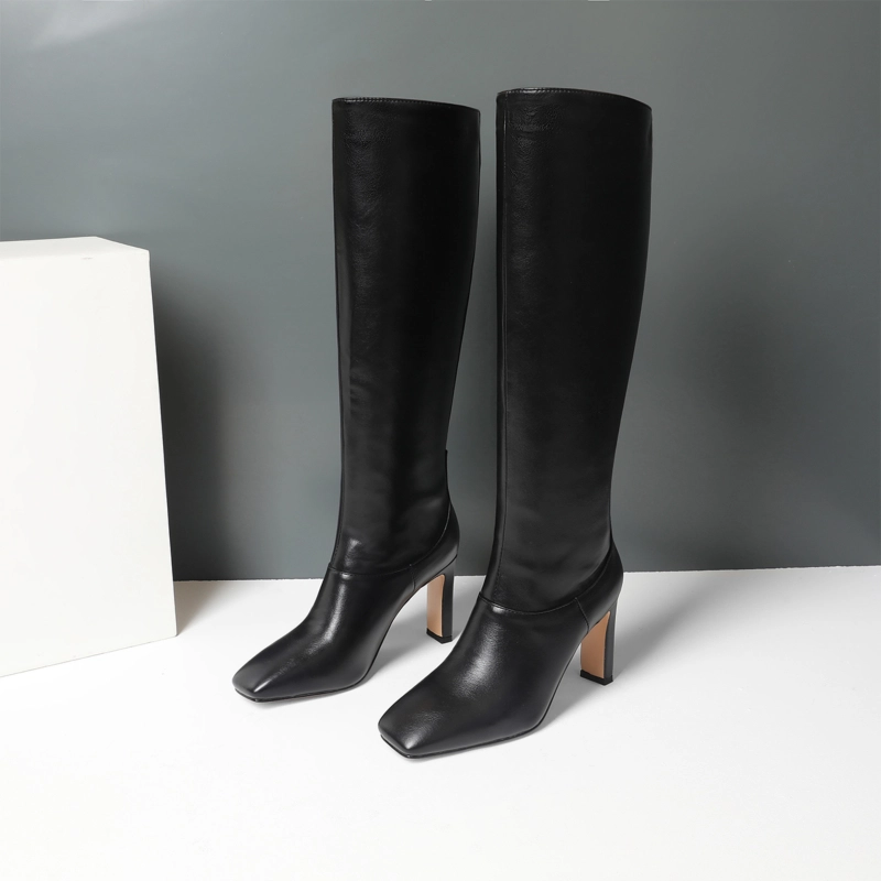 Vintage Square Toe Women Pull On Tall Boots - Image 16