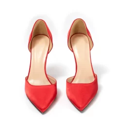 Wedding Satin D'orsay Stiletto Heel Pointed Toe Pumps -Ladies Fashion Shoes wedding satin d orsay stiletto heel pointed toe pumps 3 1.jpg.mst