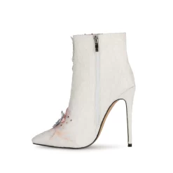 White Lace Floral Pointed Toe Wedding Ankle Boots With Stiletto High Heels 12 White Lace Floral Pointed Toe Wedding Ankle Boots With Stiletto High Heels -Ladies Fashion Shoes white lace floral pointed toe ankle boots with stiletto high heels 8 .jpg.mst