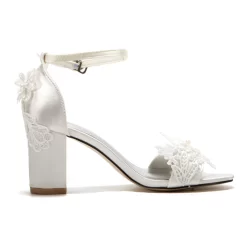 White Satin Embroidered Lace Wedding Sandals Flower Chunky Heel Bridal Shoes 22 White Satin Embroidered Lace Wedding Sandals Flower Chunky Heel Bridal Shoes -Ladies Fashion Shoes white satin embroidered lace wedding sandals flower chunky heel bridal shoes 4 1.jpg.mst