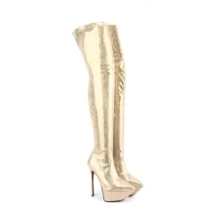 Black Flowers Printed Pointed Toe Platform Heels Thing-high Long Boots -Ladies Fashion Shoes wj 516 22 1.jpg.mst