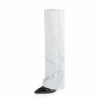 Women's Light Blue Denim Flap Pointed Toe Knee High Boots