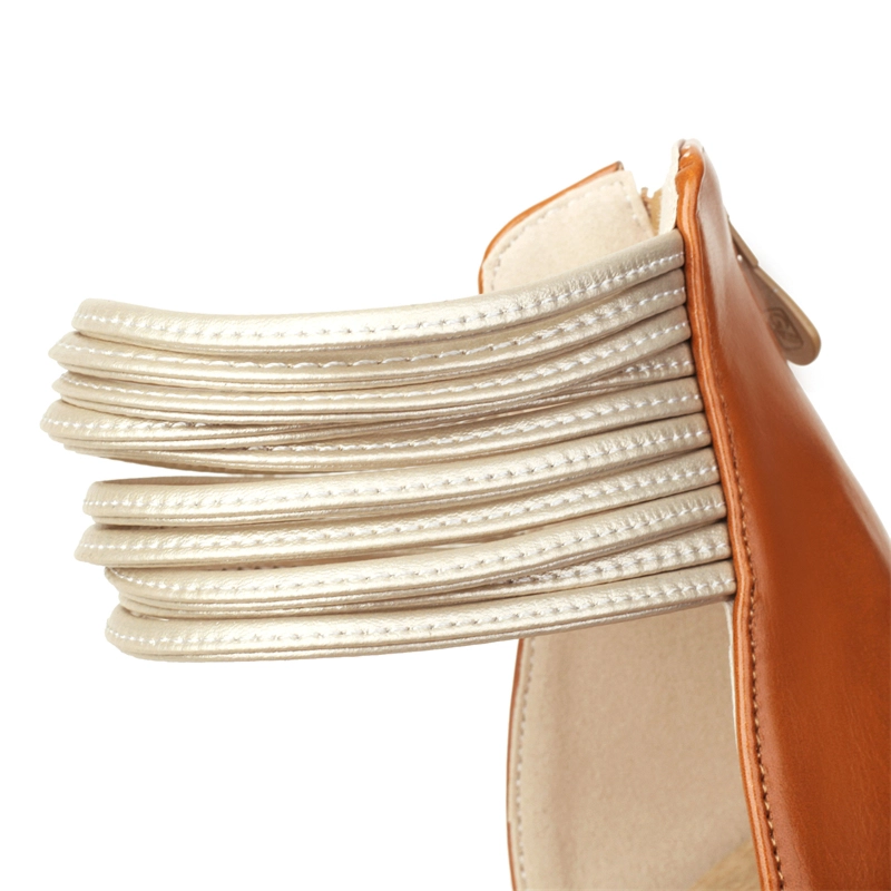 Women Ankle Strap Stiletto Heeled Sandals Strappy Zipper High Heels - Image 16