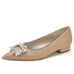 Women's Glitter Opinted Toe Flat
