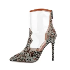 Women's Horsehair Leopard Print Pointed Toe Stiletto Heel Ankle Booties -Ladies Fashion Shoes women s horsehair leopard print pointed toe stiletto heel ankle booties 2 1 1.jpg.mst