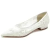 Women's Lace Pointed Toe Wedding Flat