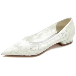 Women's Lace Pointed Toe Wedding Flat