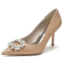 Women's Rhinestone Party Glitter Heel Pumps -Ladies Fashion Shoes women s rhinestone party glitter heel pumps 6 1