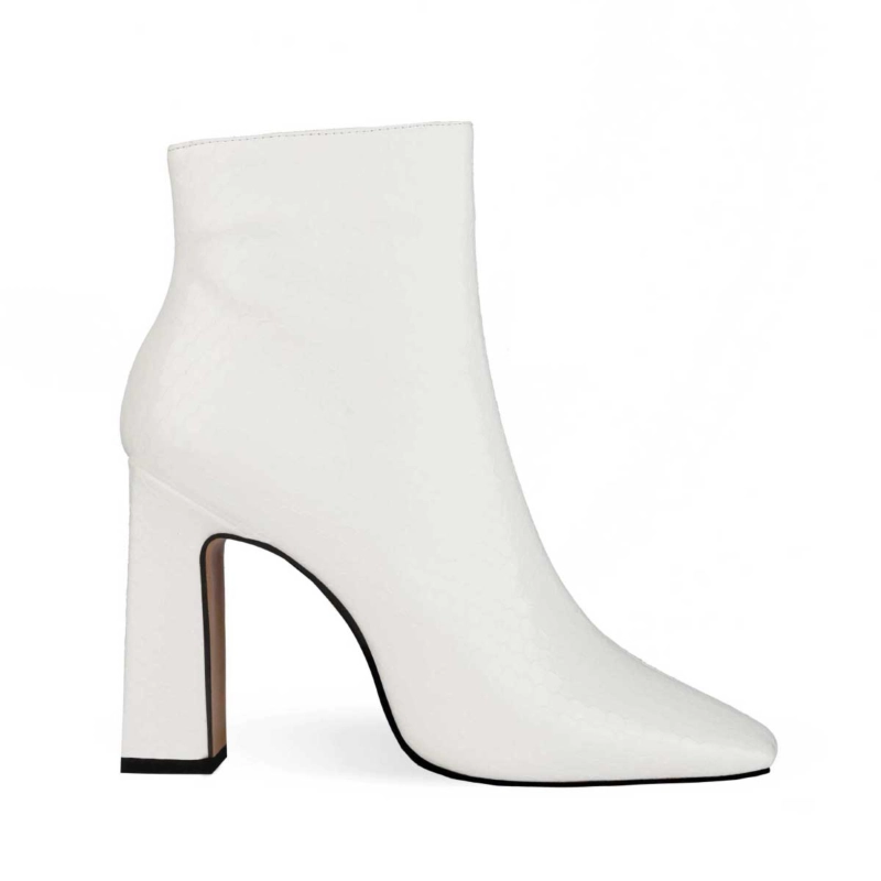 Women's Square Toe Chunky Heel Dress Booties Ankle Boots - Image 10