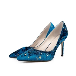 Women's Velvet Starry Stiletto Heel Pumps Pointed Toe 31 Women's Velvet Starry Stiletto Heel Pumps Pointed Toe -Ladies Fashion Shoes women s velvet starry stiletto heel pumps pointed toe 10 1.jpg.mst