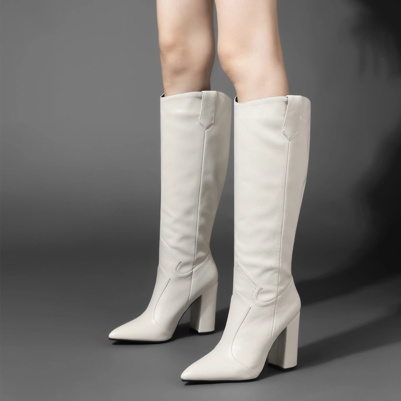 Womens Wide Calf Cowboy Boots Knee High Boot - Image 13