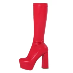 Round Toe Chunky Heel Platform Boots Pull On Knee High Boots -Ladies Fashion Shoes yda 613 1.jpg.mst