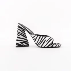 Zebra Print Heeled Slide Sandals Block Heels Mule Sandal -Ladies Fashion Shoes zebra print heeled slide sandals block heels mule sandal 1 .jpg.mst