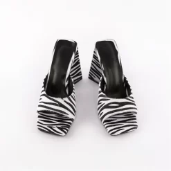 Zebra Print Heeled Slide Sandals Block Heels Mule Sandal -Ladies Fashion Shoes zebra print heeled slide sandals block heels mule sandal 9 .jpg.mst