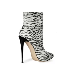 Zebra Printed 5 Inch Stiletto High Heels Ankle Boots With Pointed Toe -Ladies Fashion Shoes zebra printed 5 inch stiletto high heels ankle boots with pointed toe 1 .jpg.mst