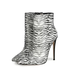 Zebra Printed 5 Inch Stiletto High Heels Ankle Boots With Pointed Toe -Ladies Fashion Shoes zebra printed 5 inch stiletto high heels ankle boots with pointed toe 2 .jpg.mst