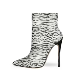 Zebra Printed 5 Inch Stiletto High Heels Ankle Boots With Pointed Toe -Ladies Fashion Shoes zebra printed 5 inch stiletto high heels ankle boots with pointed toe 5 .jpg.mst